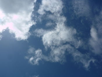 Low angle view of cloudy sky