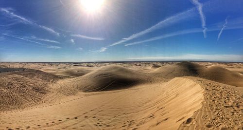 Scenic view of desert against sky