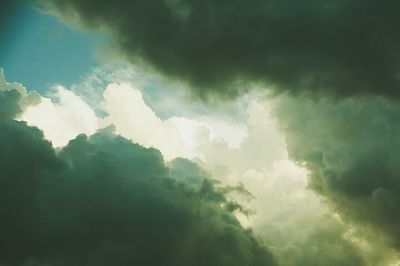 Low angle view of cloudy sky