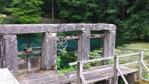 View of wooden gate