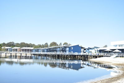 Built structure against clear blue sky