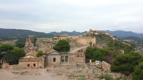 Historic castle against sky at sagunto