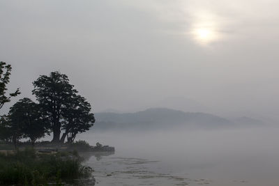 Scenic view of river against sky