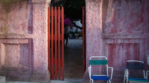 View of closed door