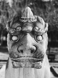 Close-up of statue against blurred background