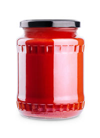 Close-up of container against white background