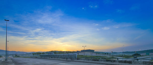 View of bridge against cloudy sky