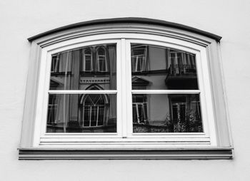 Low angle view of window on building