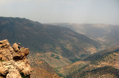 Scenic view of rocky mountains against sky