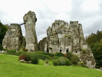 View of old ruins against sky