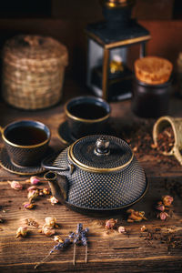 Close-up of coffee on table