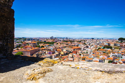 Views from sao jorge castle in lisbon