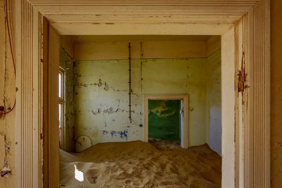 Interior of abandoned house