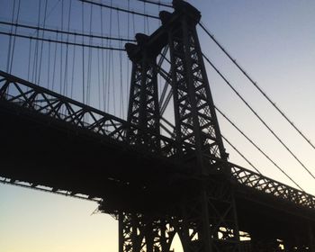 Low angle view of bridge against sky