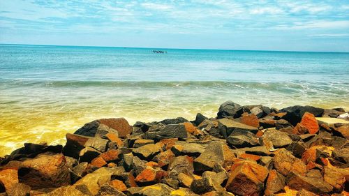 Scenic view of sea against sky