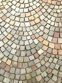 Full frame shot of cobblestone footpath