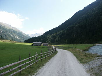 Landscape with mountains in background