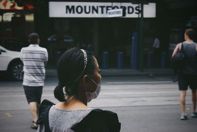 People on street in city