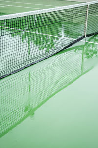 Full frame shot of tennis net