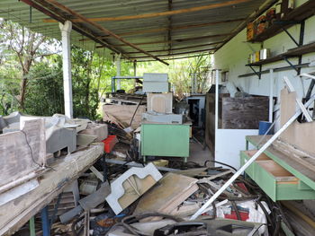 Interior of abandoned building