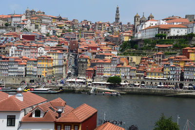 Aerial view of buildings in city