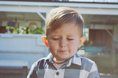 Close-up of cute boy