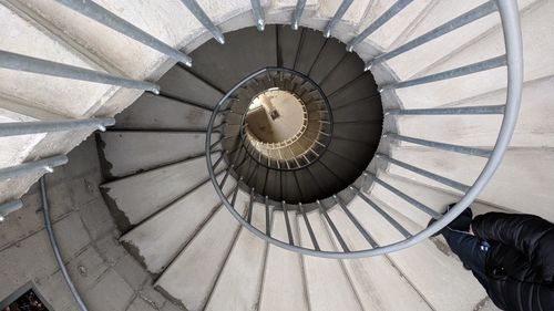 Low section of spiral staircase