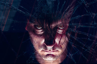 Close-up portrait of man