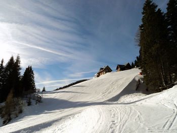 Scenic view of snow covered landscape