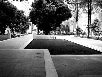 Road passing through city