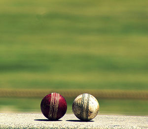 Close-up of balls on table