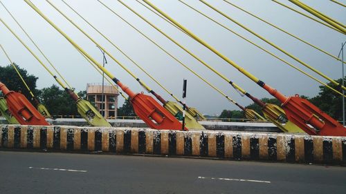 Panoramic view of road against clear sky