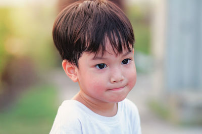 Head shot of 3 years old asian little boy