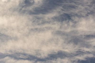 Low angle view of clouds in sky