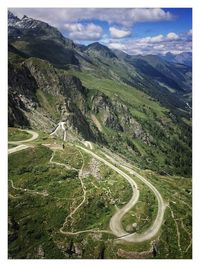 High angle view of mountains