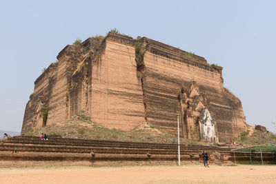 Exterior of temple against clear sky