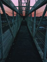 Bridge against sky at night