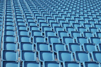 Empty chairs at beach