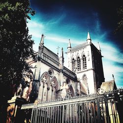 Low angle view of built structure against sky
