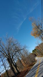 Low angle view of built structure against blue sky