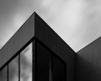 Low angle view of modern building against sky