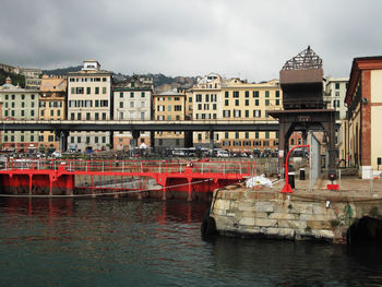 Dry dock in genoa, liguria, italy