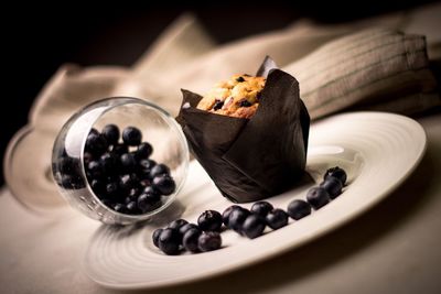 Close-up of breakfast on table