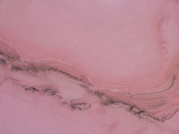 Aerial view of pink wall