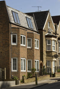 Houses against clear sky