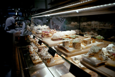 Close-up of sweet food for sale in store