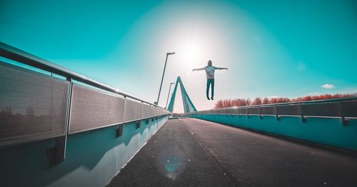 Bridge against blue sky