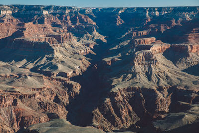 High angle view of rock formations