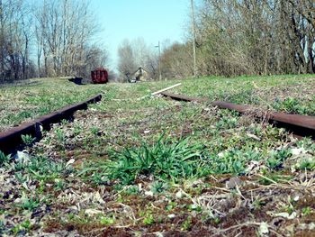 Surface level of railroad track