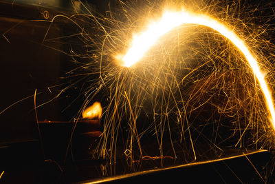 Light painting at night